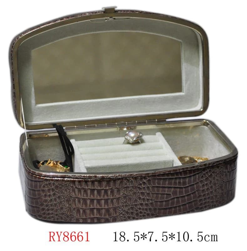 Brown patterned Jewelry Box RY8661 — product photograph
