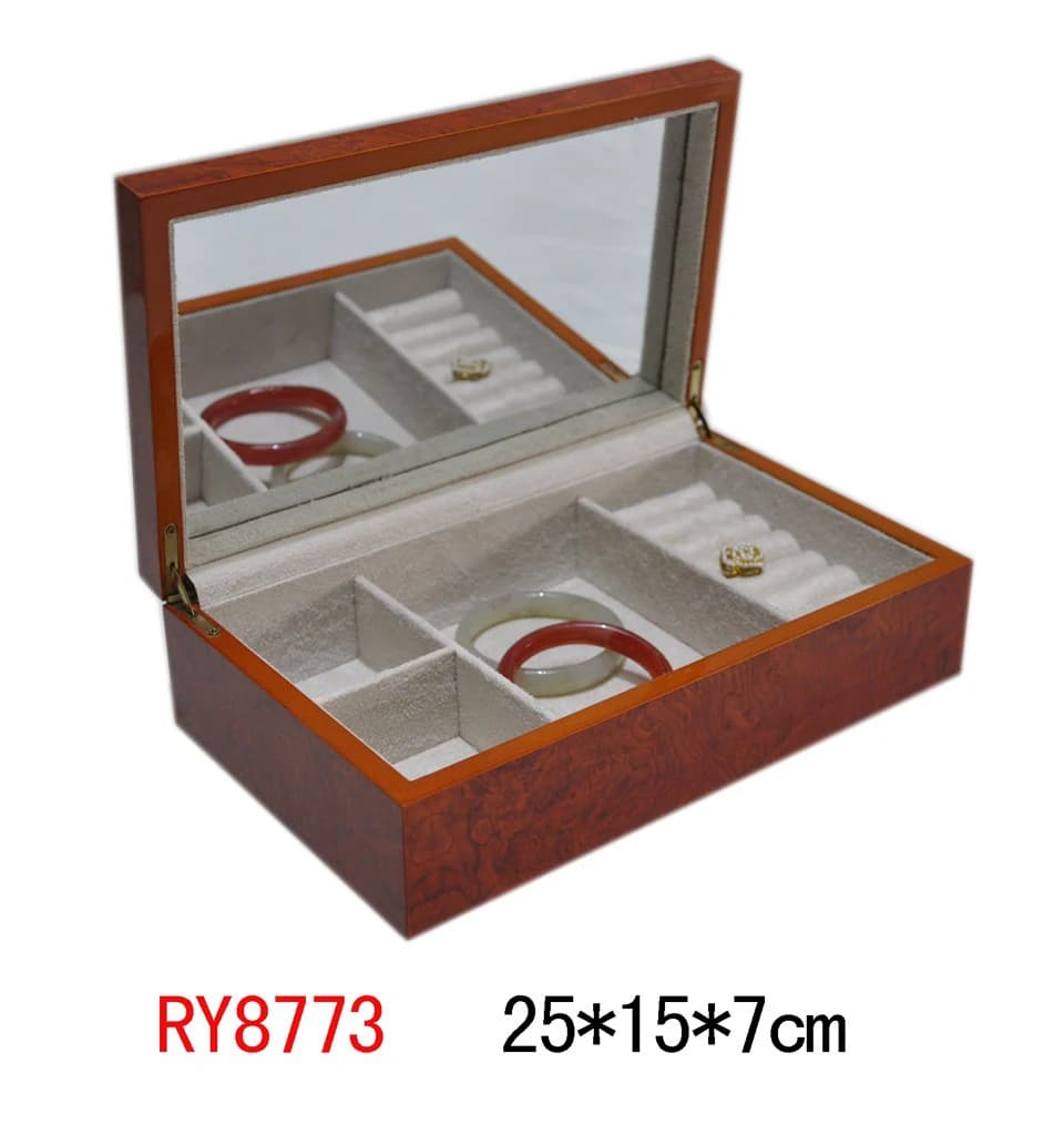 Brown wood-tone Jewelry Box RY8773 — product photograph