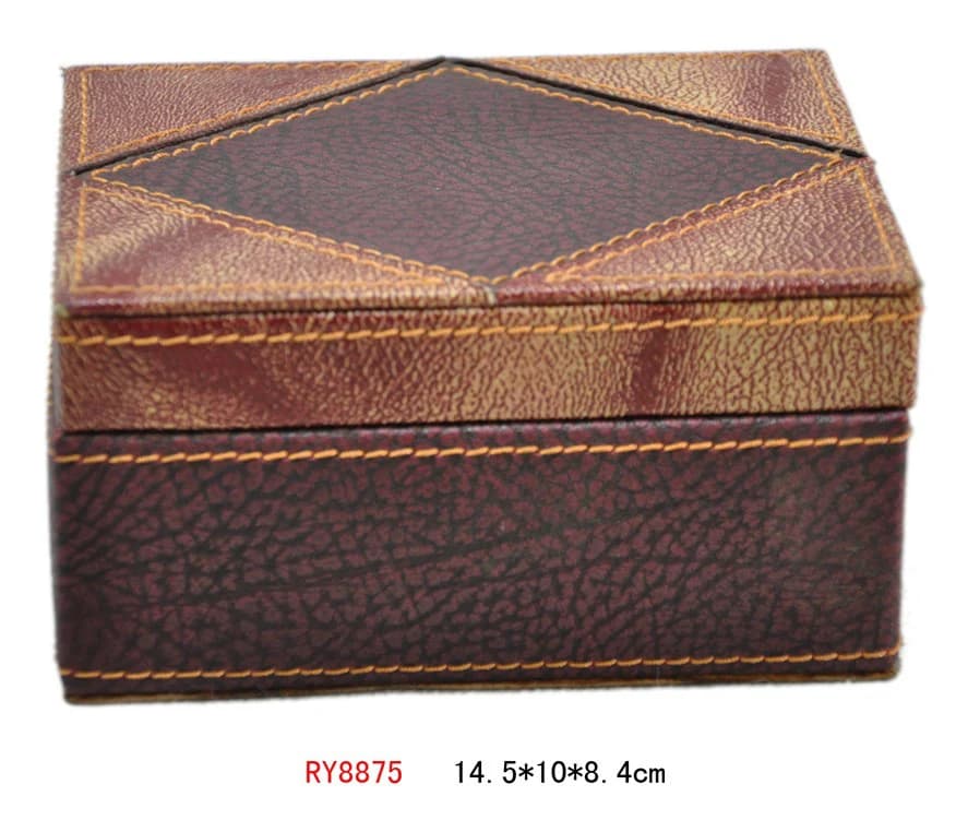 Brown patterned Jewelry Box RY8875 — product photograph