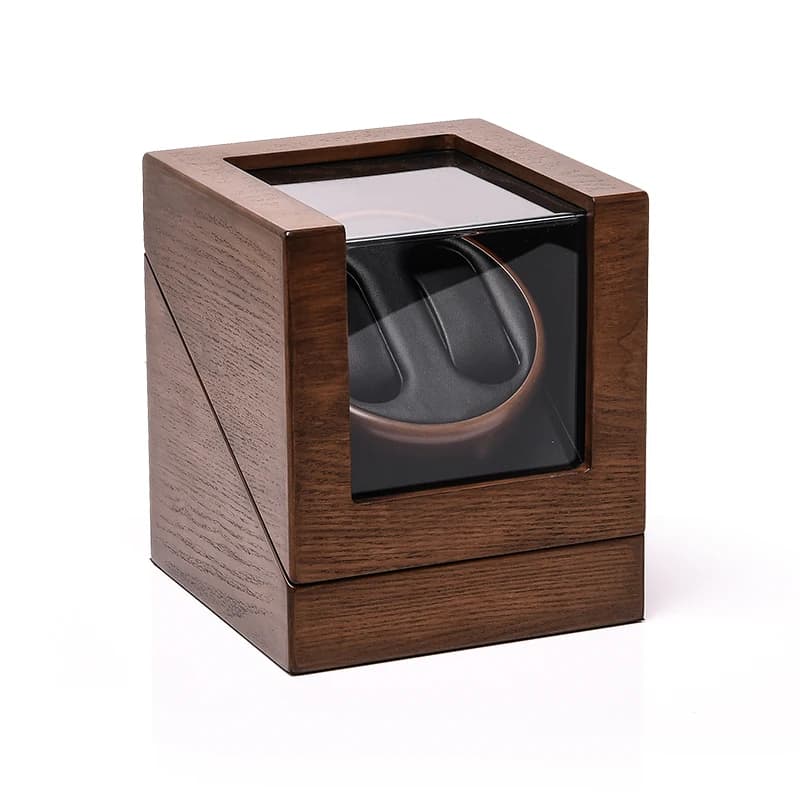 Brown woodgrain Watch Winder — product photograph