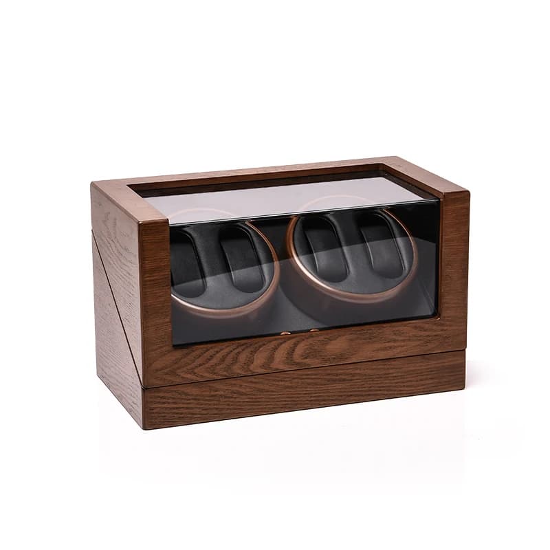 Brown woodgrain Watch Winder — product photograph