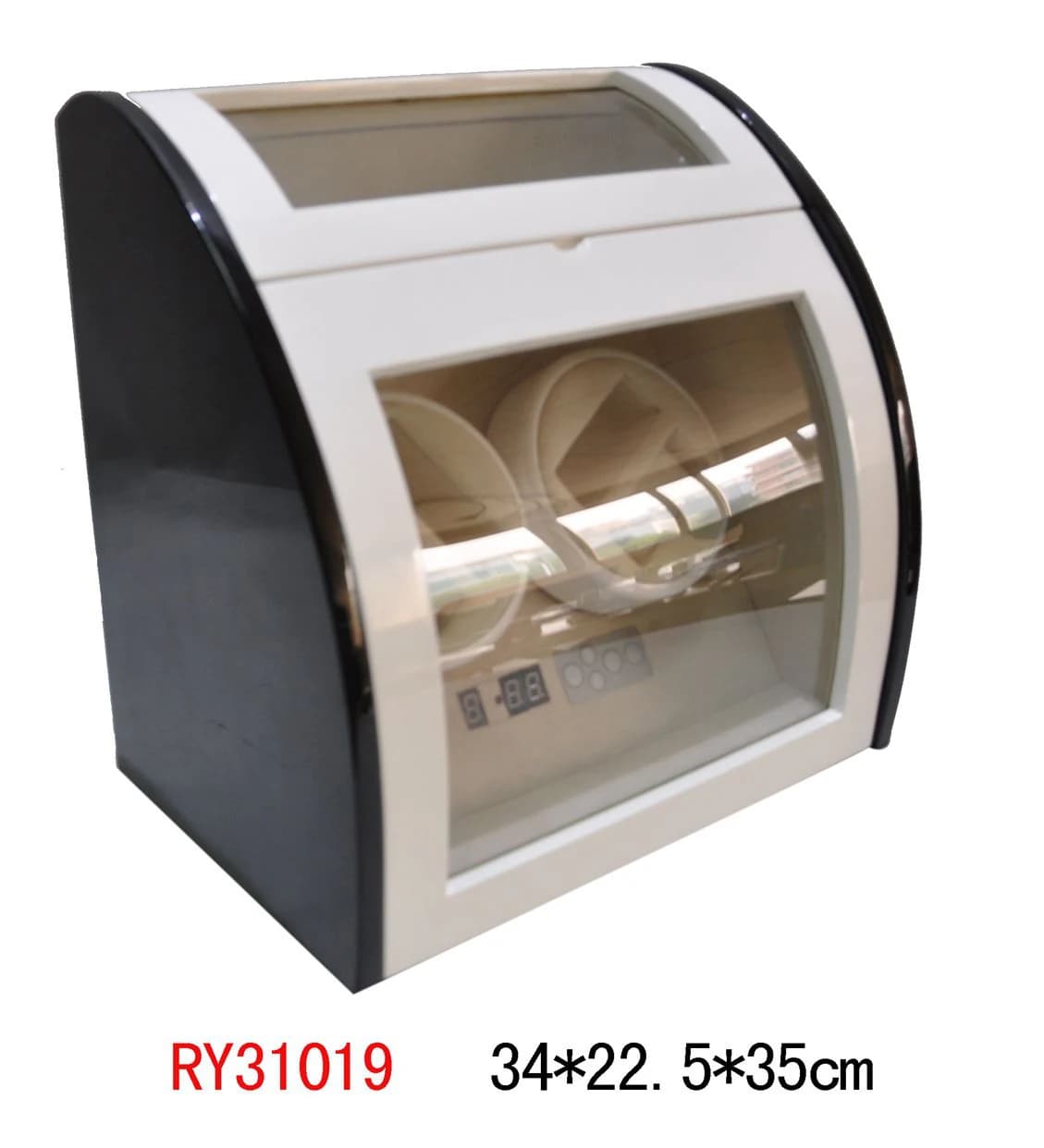 Black and champagne Watch Winder RY31019 — product photograph
